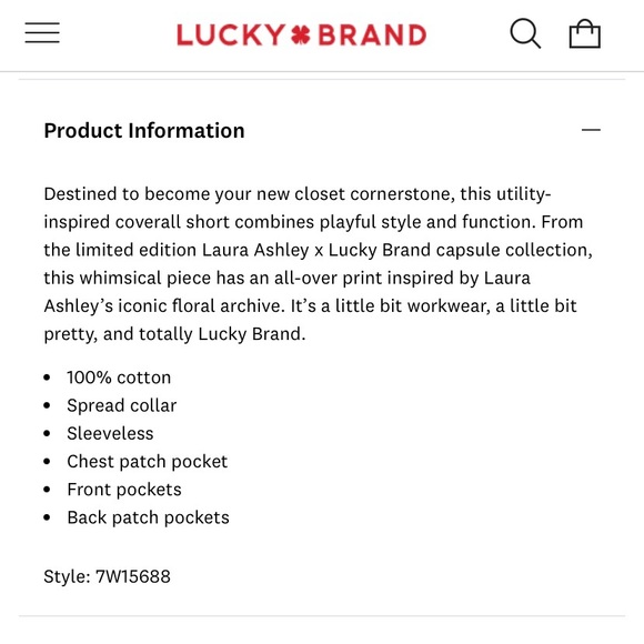 Lucky Brand Laura Ashley Printed Coverall Short Romper ✨ Size Small [runs big] - Picture 14 of 16